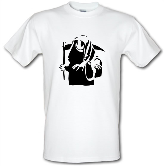 Banksy Grin Reaper t-shirts